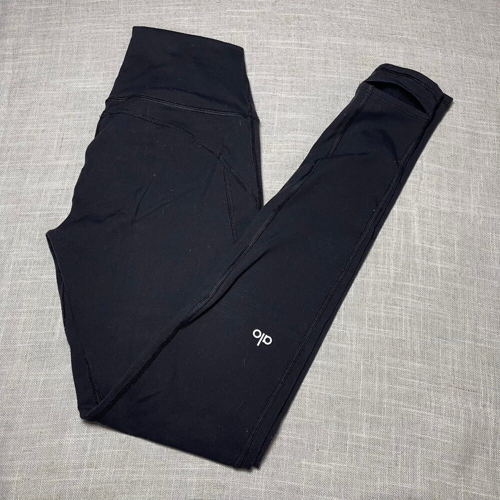 Alo Yoga Black High Waist Full Length Leggings Size Small